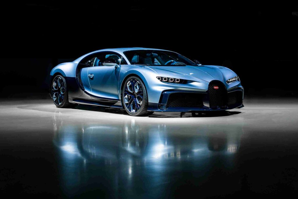 blue bugatti