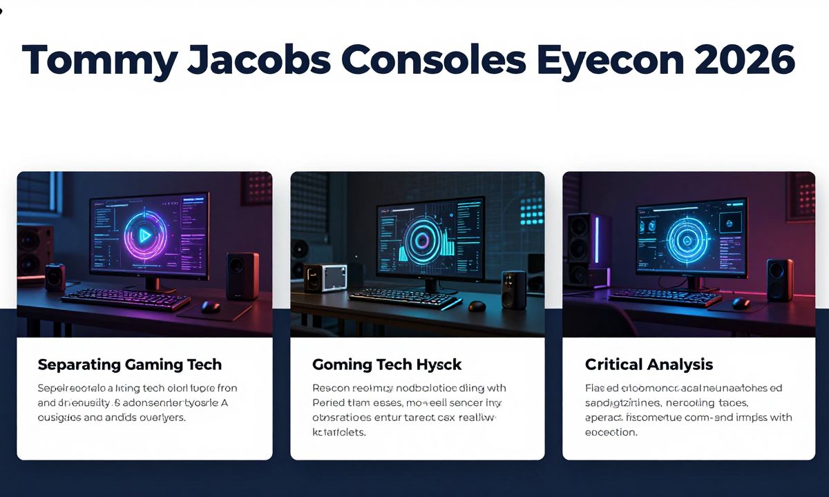 Tommy Jacobs Consoles Eyecon 2026 Separating Gaming Tech Hype from Reality A Critical Analysis