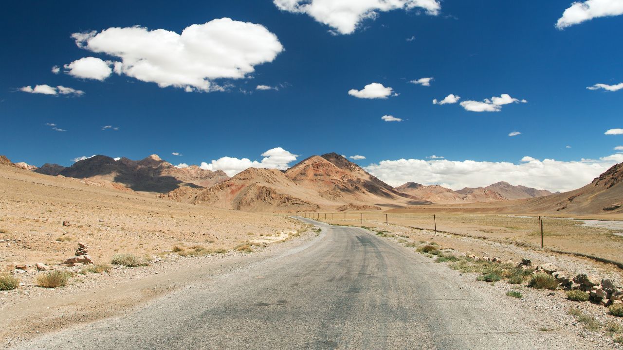 A winding section of the Pamir Highway