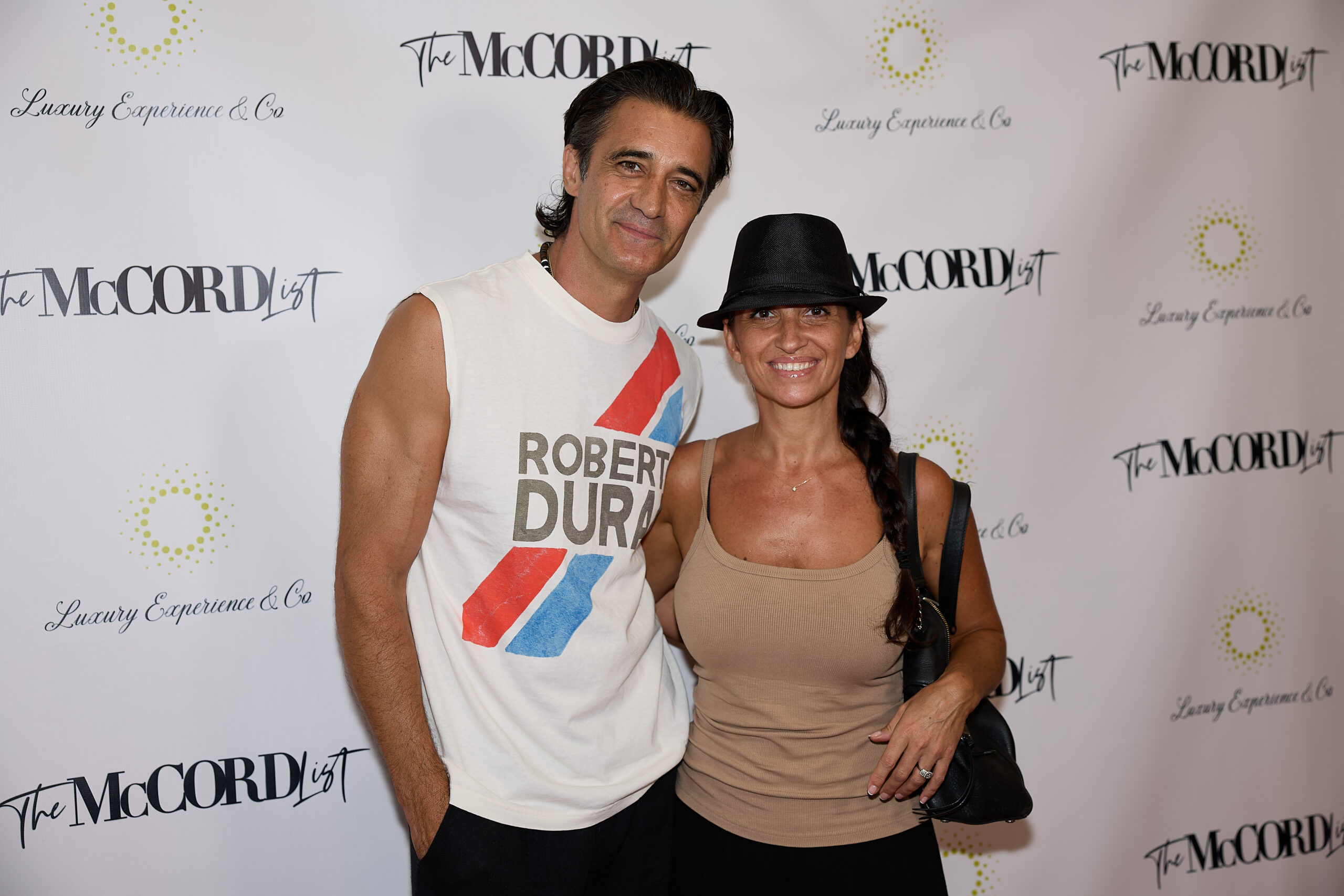Gilles Marini and wife Carol posing at Luxury Experience Emmy event