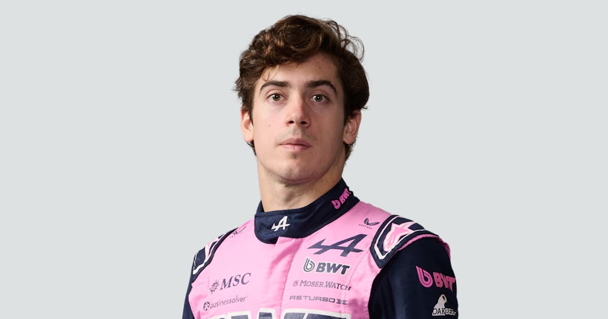 Franco Colapinto in his official 2026 Alpine driver portrait, beginning his first full season with the team.
