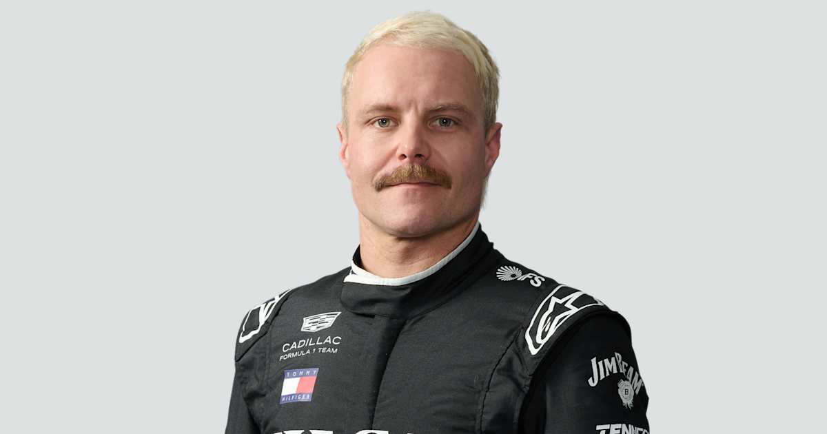 Valtteri Bottas in his official 2026 Cadillac driver portrait; the Finn's "lottery parts" remarks spotlighted the team's consistency challenge.