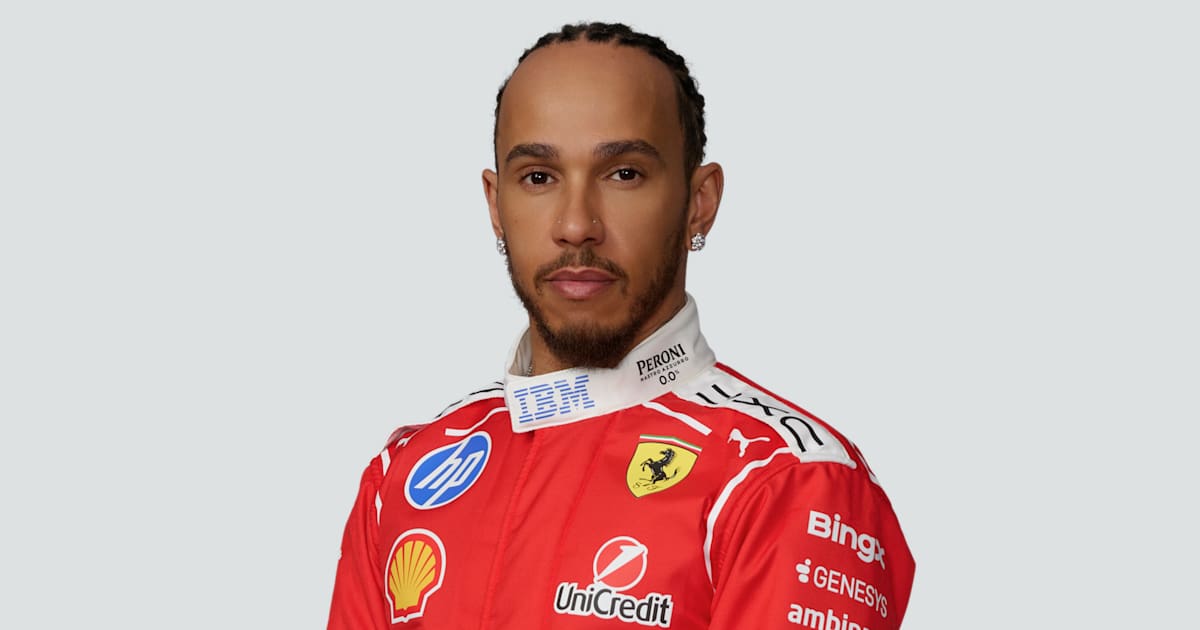 Lewis Hamilton's official 2026 Ferrari driver profile portrait