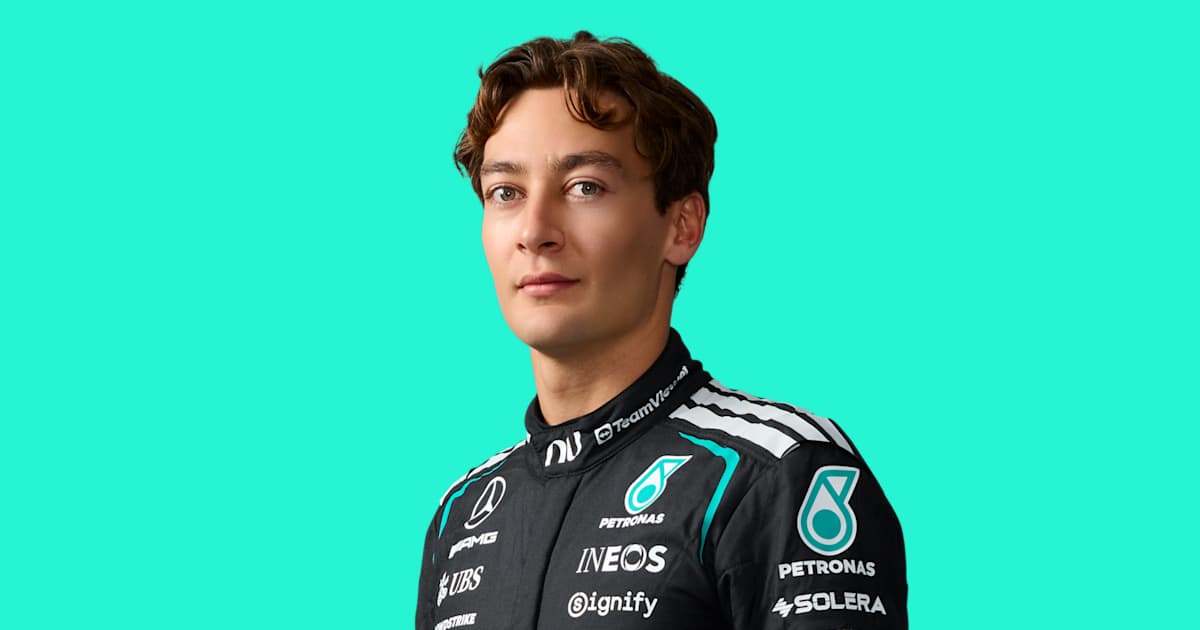 George Russell 2026 Mercedes driver portrait