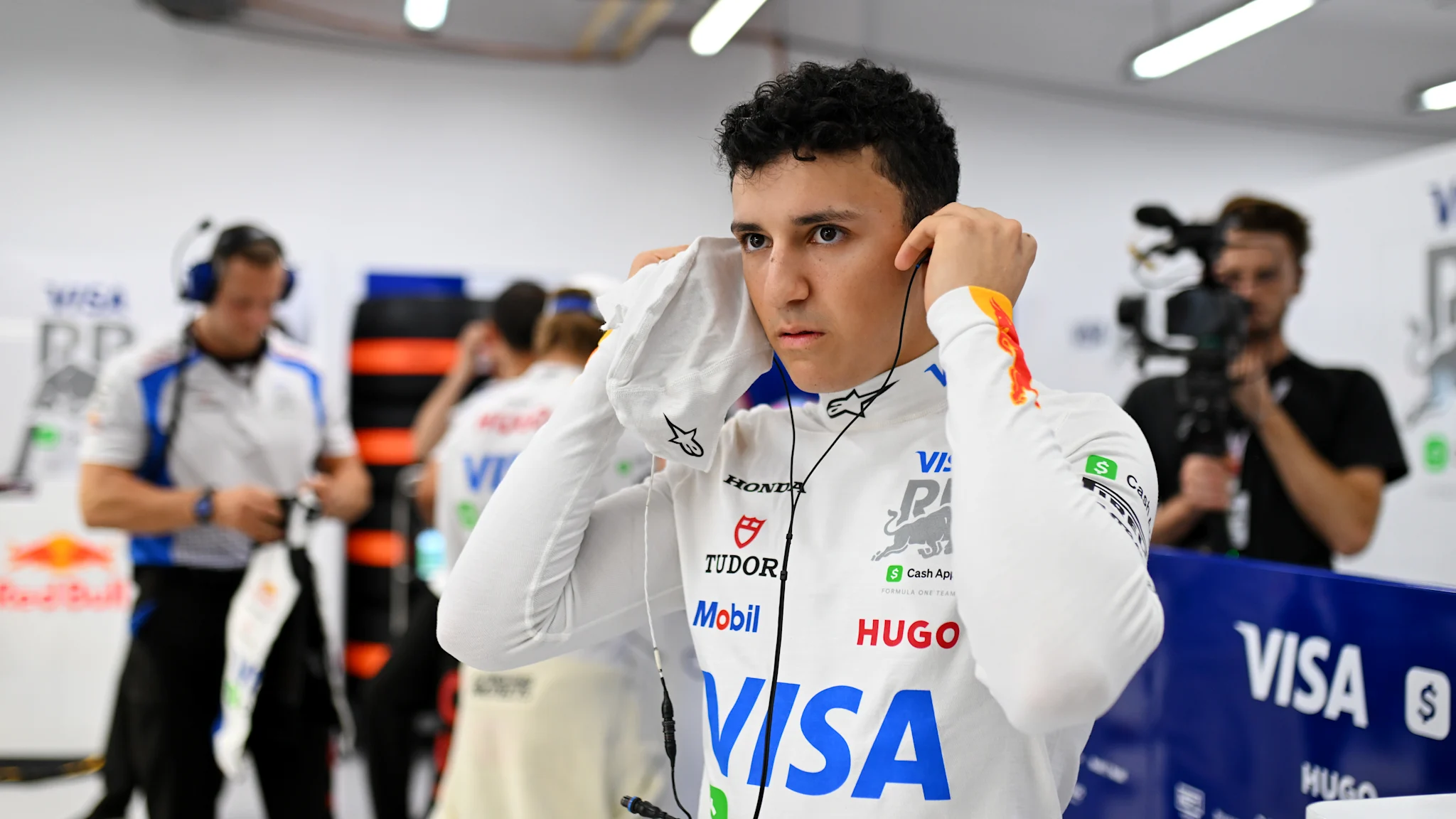 Isack Hadjar during Friday practice at the 2025 Singapore Grand Prix