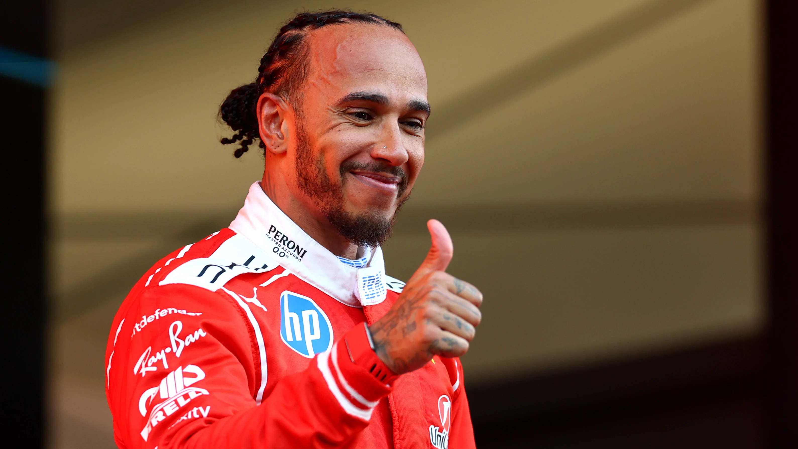 Lewis Hamilton driving for Ferrari at the 2026 Monaco Grand Prix