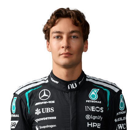 George Russell featured on the official 2026 Las Vegas Grand Prix drivers page