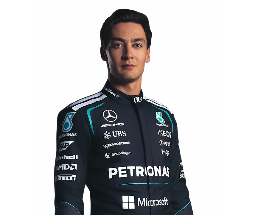 George Russell, Mercedes driver and championship contender, who fumed at his pit timing at Suzuka.