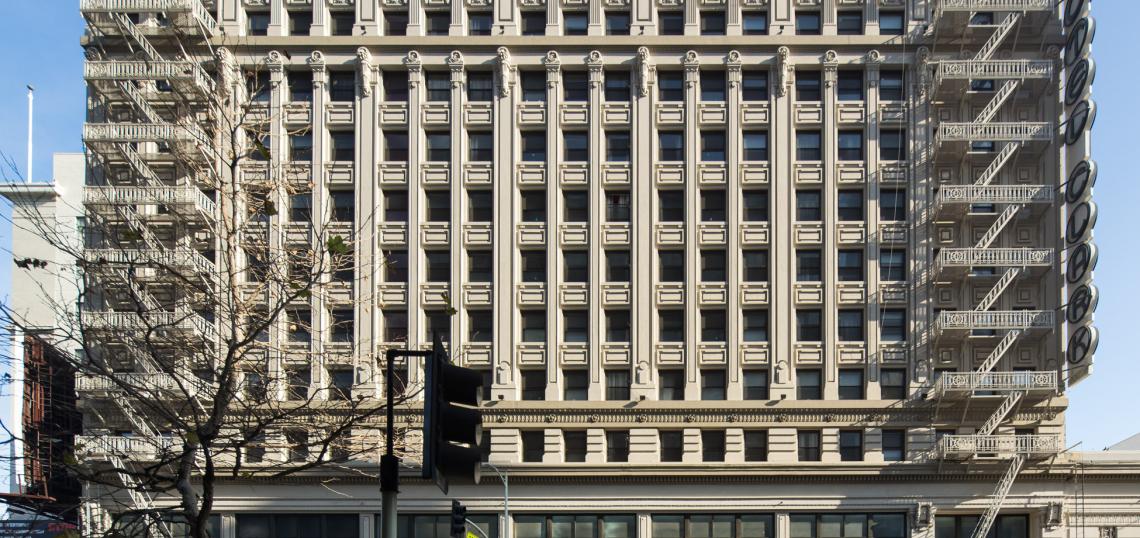 Hotel Clark facade, the reopened 1914 Beaux-Arts hotel at 426 S Hill St in downtown Los Angeles