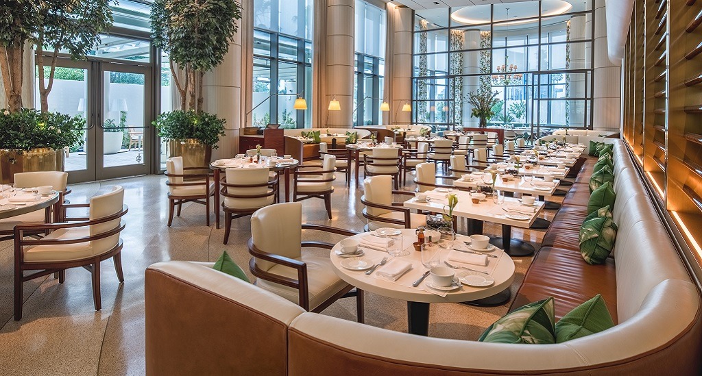 The Rooftop by JG garden-style rooftop terrace at Waldorf Astoria Beverly Hills