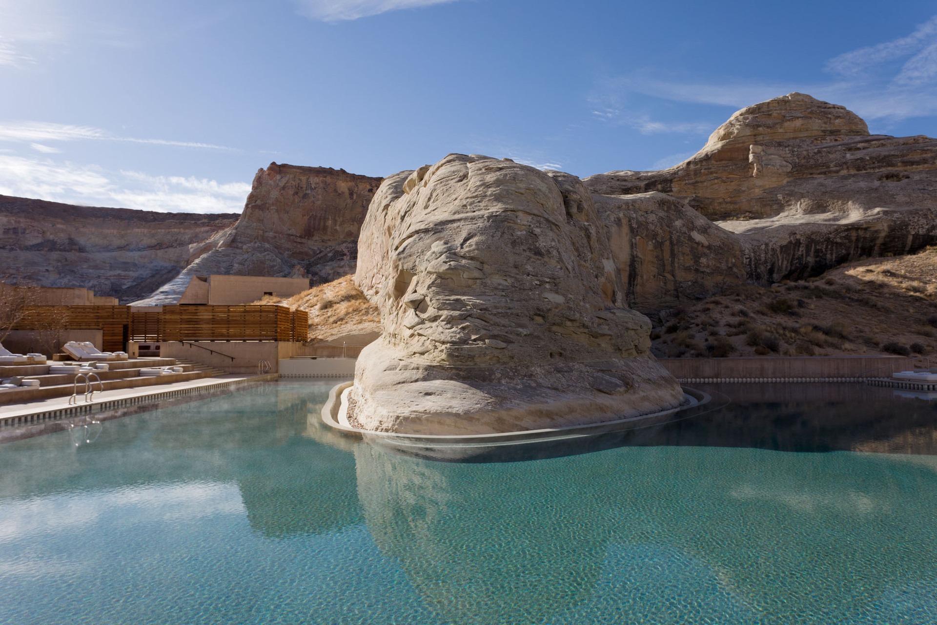 Camp Sarika tented pavilion with private plunge pool at Amangiri Utah