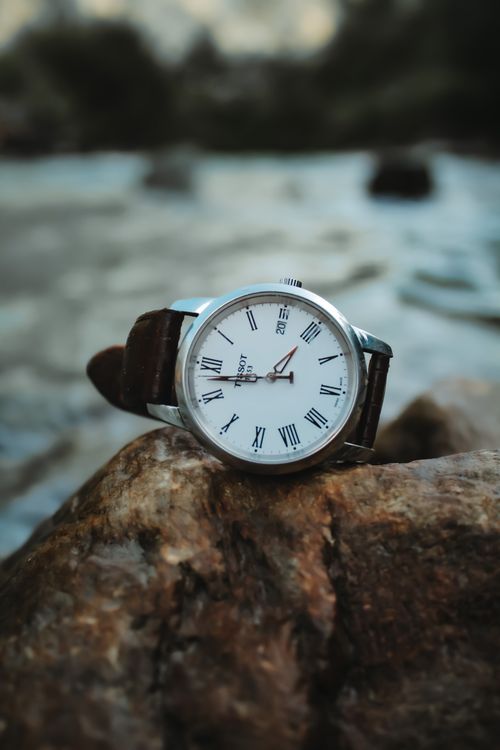 Classic Swiss dress watch with Roman numerals on a leather strap, a timeless pick among the best luxury watches of 2026