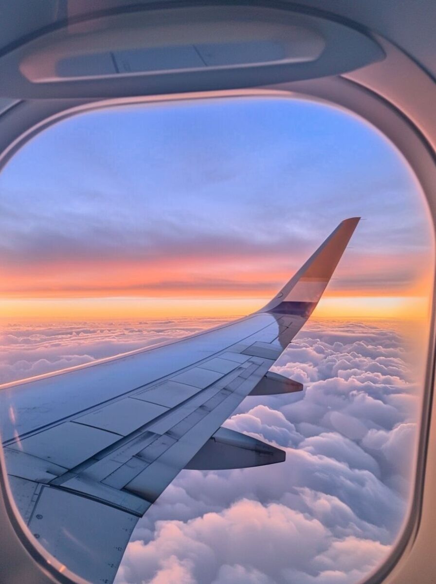 Traveler comparing flight options on a laptop at home