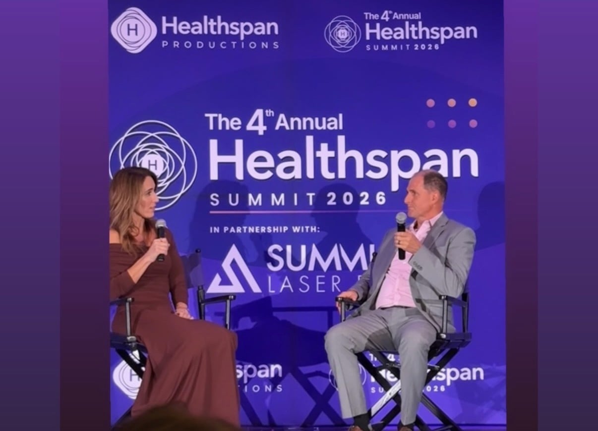 Fireside chat on stage at the 4th Annual Healthspan Summit 2026 in Los Angeles