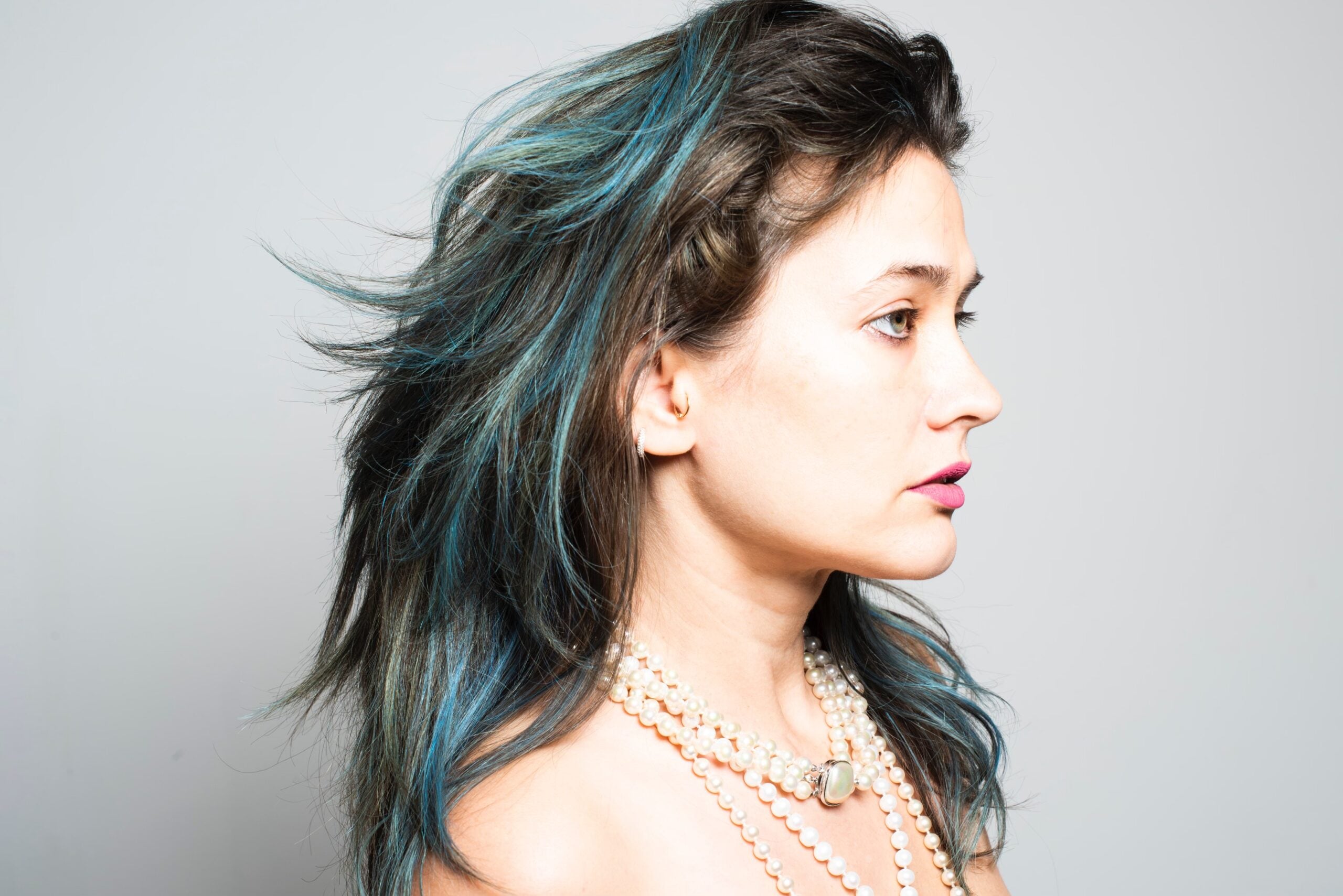 Katie Chonacas portrait for an article about her music video appearances and acting roles