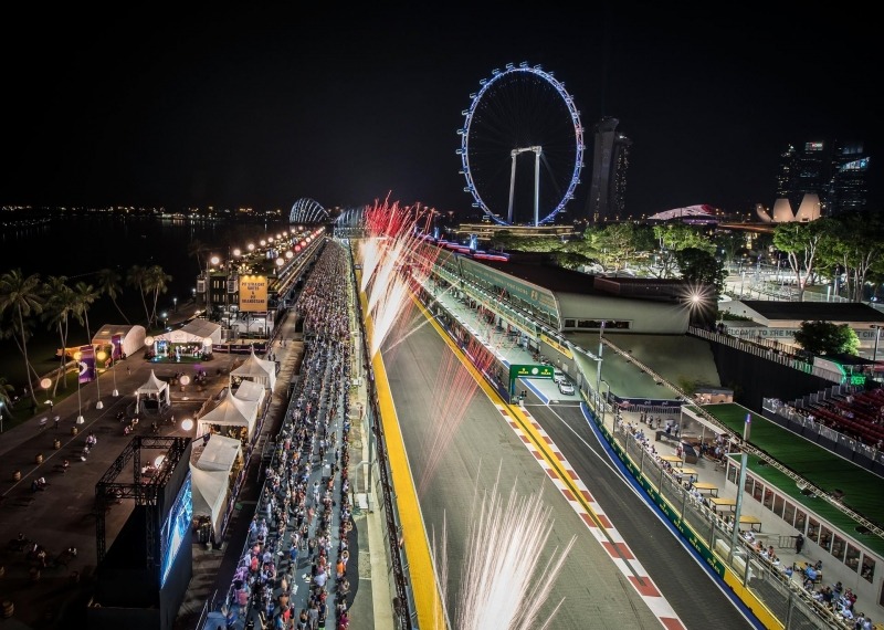 The Marina Bay night race scene, via the Singapore GP promoter gallery.