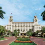 The Breakers Palm Beach facade, the 1926 Italian Renaissance resort on Palm Beach island
