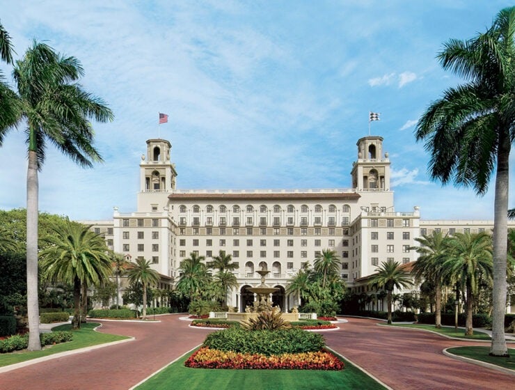 The Breakers Palm Beach facade, the 1926 Italian Renaissance resort on Palm Beach island