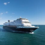 The Koningsdam cruise ship sailing on the open ocean