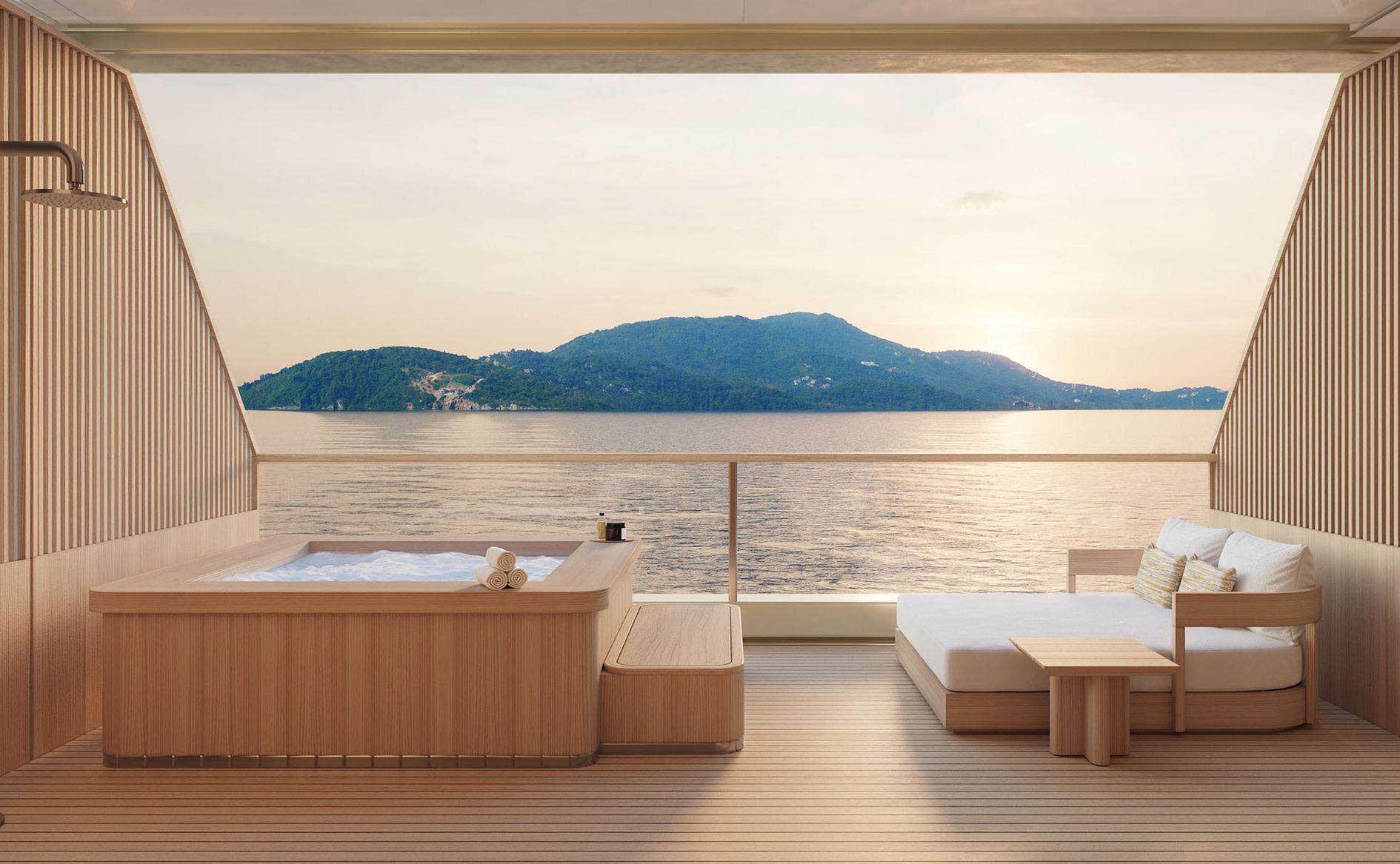 Amangati Aman Spa ocean-view whirlpool bath and daybed